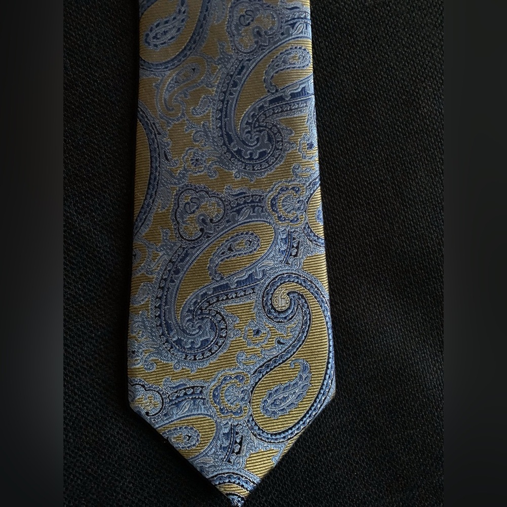 Jos. A. Bank Reserve Blue and Gold Paisley Tie